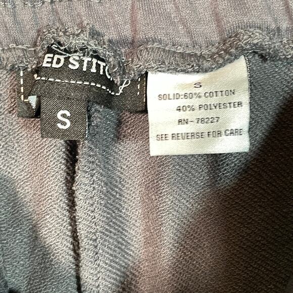 WICKED STITCH French Terry  Side striped mens short Grey, Orange Small - Picture 9 of 9